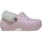 Classic Platform Fuzz Lined Clog W Pink Milk