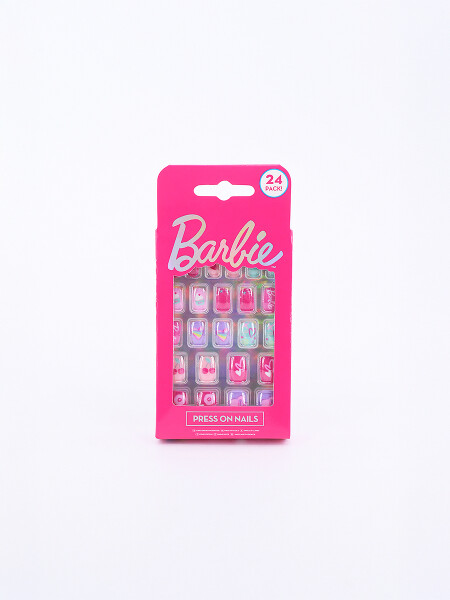 BARBIE EXTRA PRESS ON NAILS ROSADO