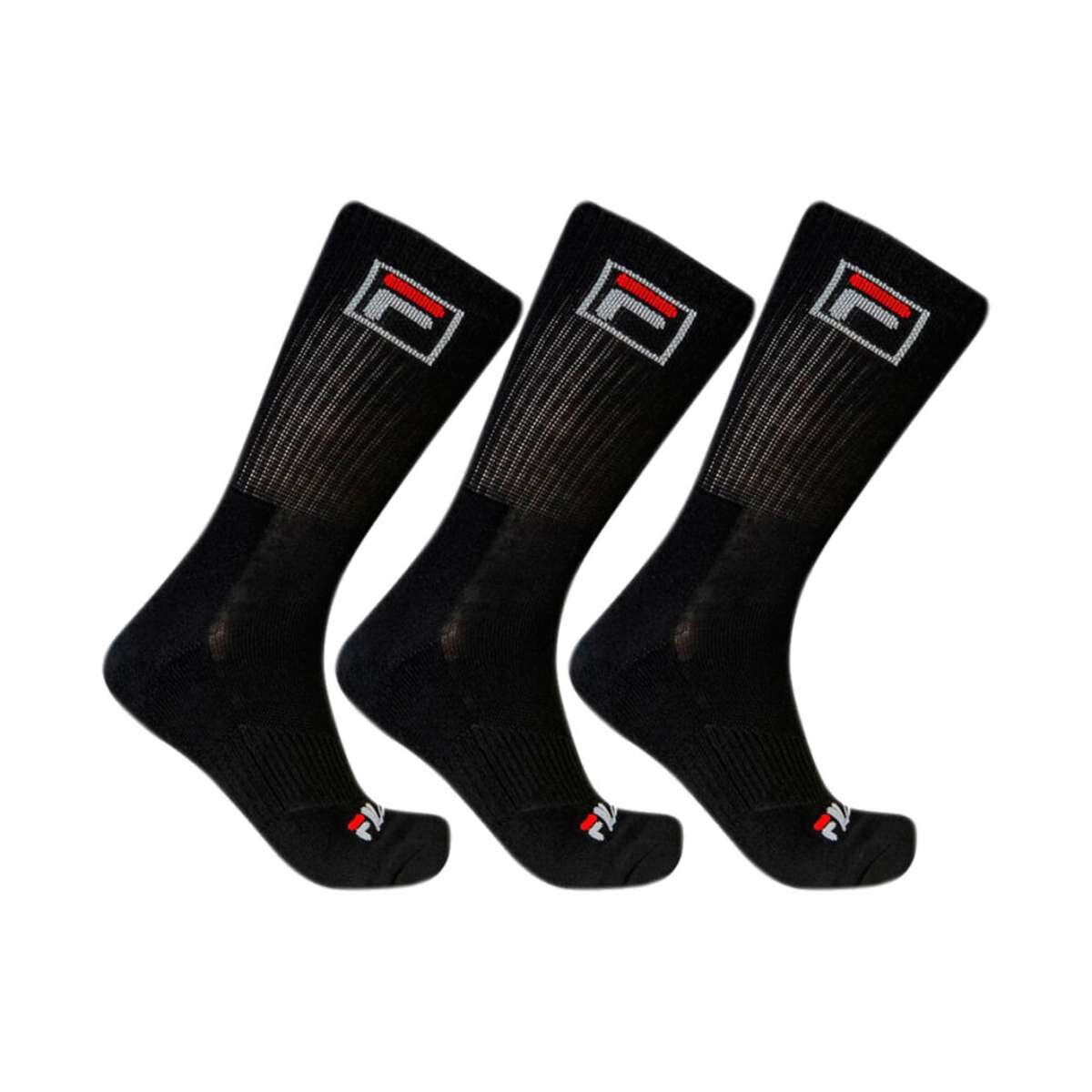 Fila Medias Tripack Unisex Cano Alto Fbox - Negro 