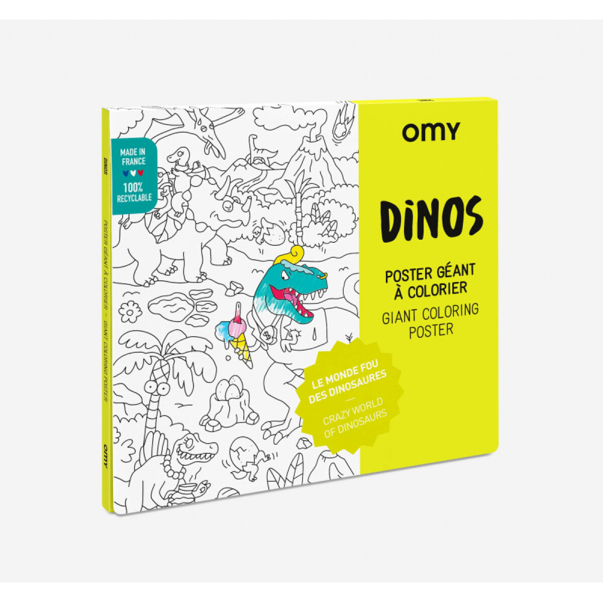 Póster gigante para colorear - Dinos 