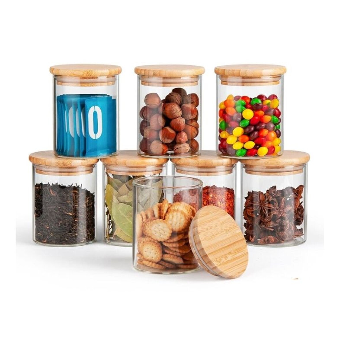 SET BOLLONES DE VIDRIO 6.5 X 5 CM - 12 UNIDADES 