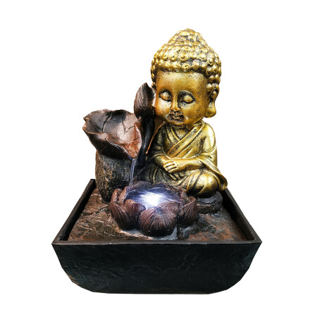 Fuente De Agua Buda Dorado Chico Fuente De Agua Buda Dorado Chico