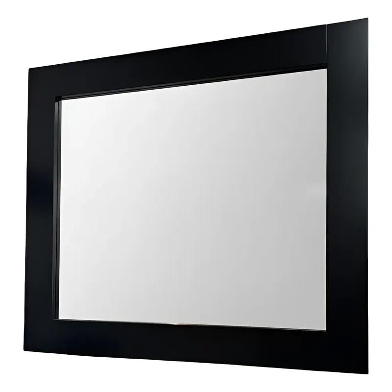 Espejo marco de madera negro - 1.00mts x 90cms - PRODUCTO CON DETALLES - Espejo marco de madera negro - 1.00mts x 90cms - PRODUCTO CON DETALLES -