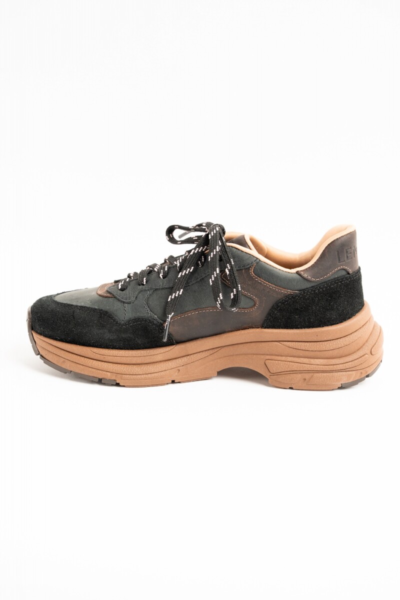 Zapato Urbano Con Plataforma Negro