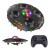Drone Ovni Ufo Nave Espacial Luces RGB Control Remoto 80 Mts Color Negro