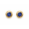 Caravanas Dot de Oro Amarillo 18k y Zafiros Azules Caravanas Dot de Oro Amarillo 18k y Zafiros Azules