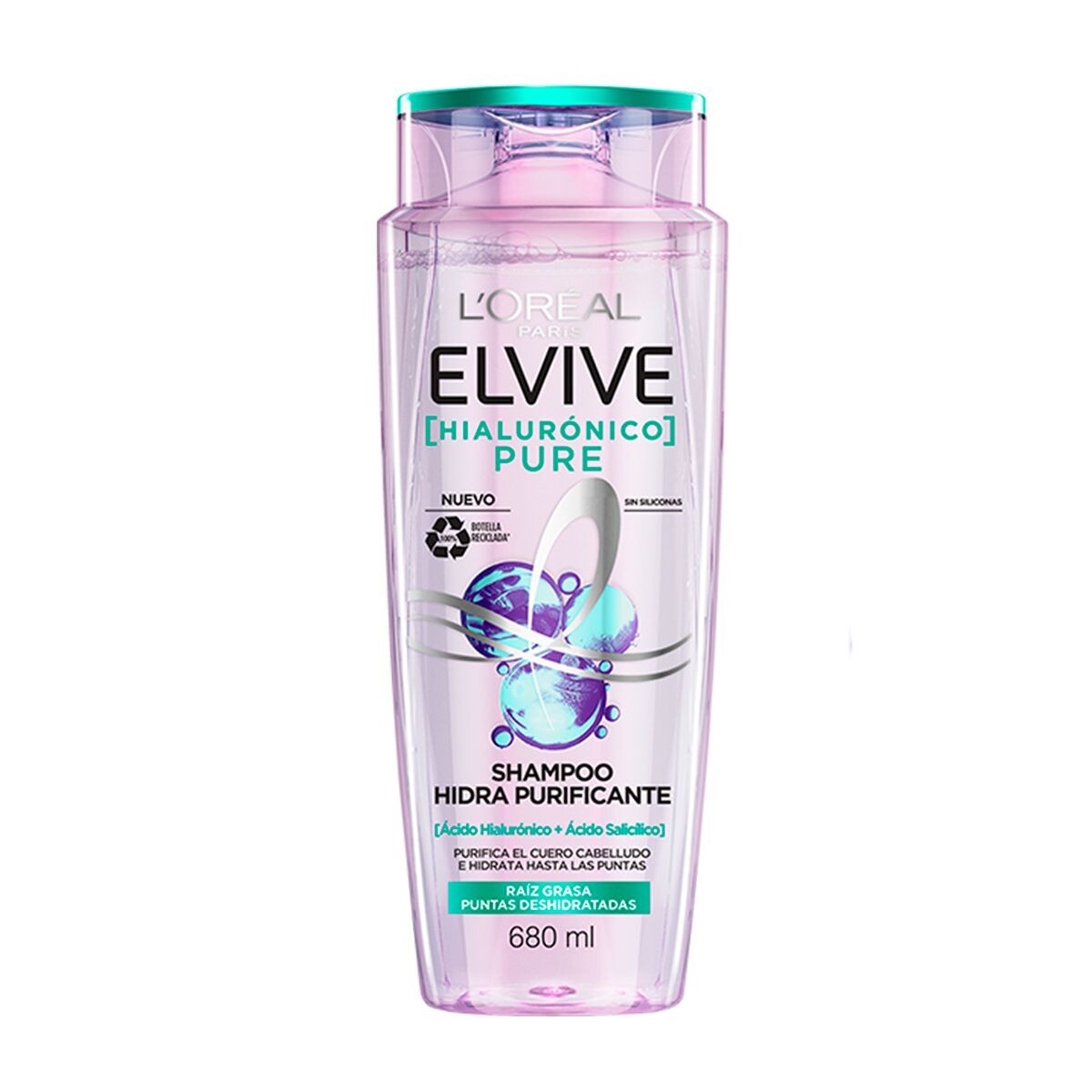 ELVIVE PURE SHAMPOO HIDRA HIALURONIC 680 