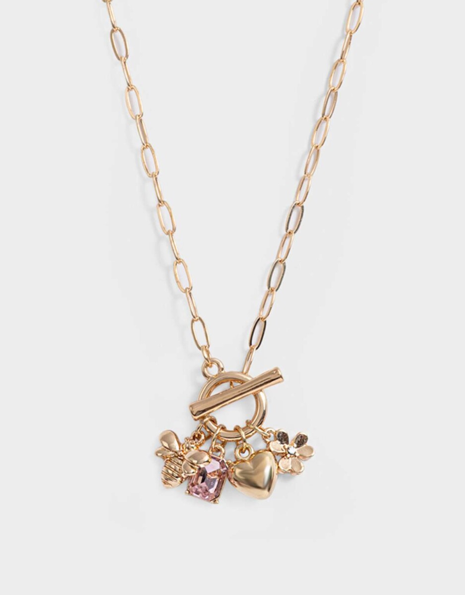 Collares Cortos Multi dijes - Dorado 