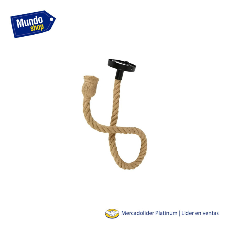 Lampara Colgante De Techo Cuerda Rustica Industrial Beige