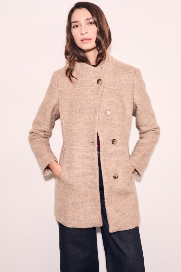 Tapado Boucle Lana Beige Melange
