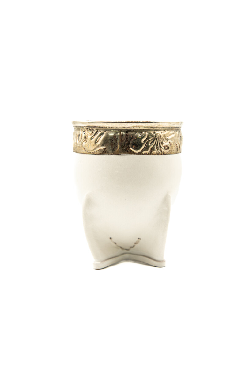 MADE IN URUGUAY MATE IMPERIAL ALPACA Y BRONCE 3.0 BLANCO