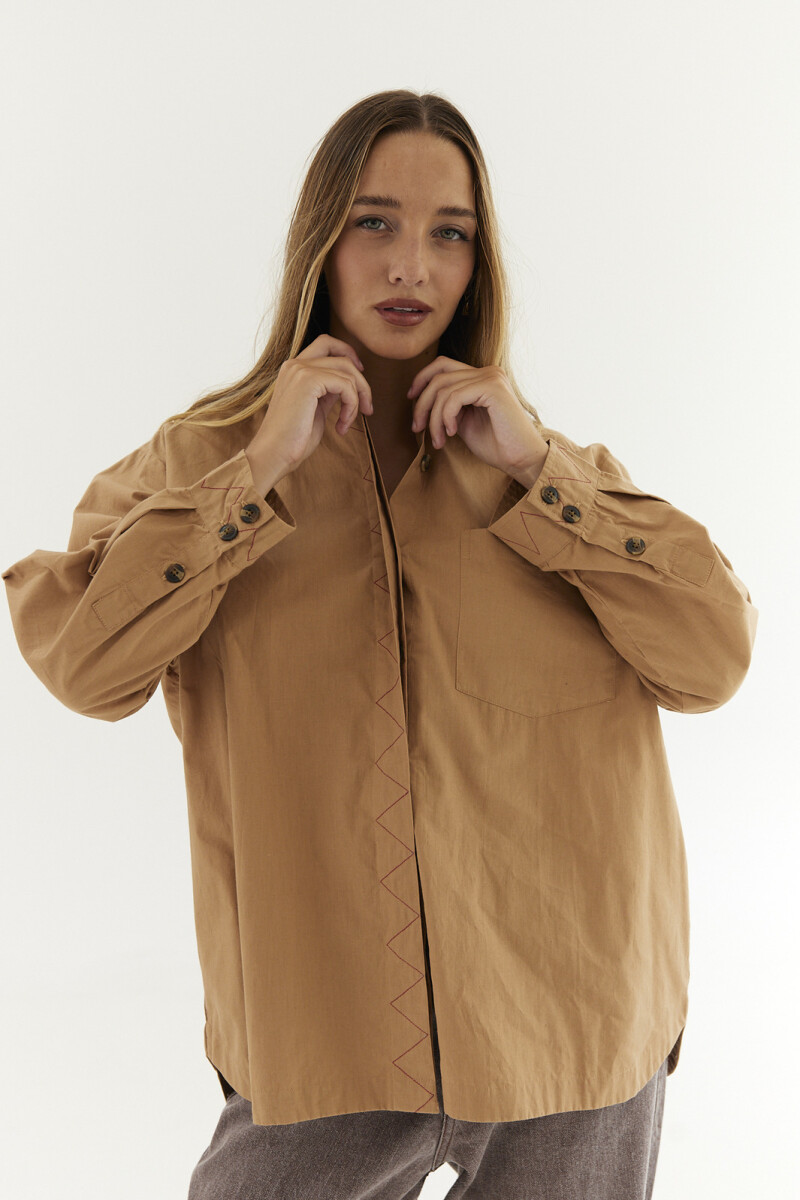 Camisa Logo Beige