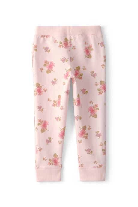 Pantalón deportivo de algodón, rosado, diseño floral Pantalón deportivo de algodón, rosado, diseño floral