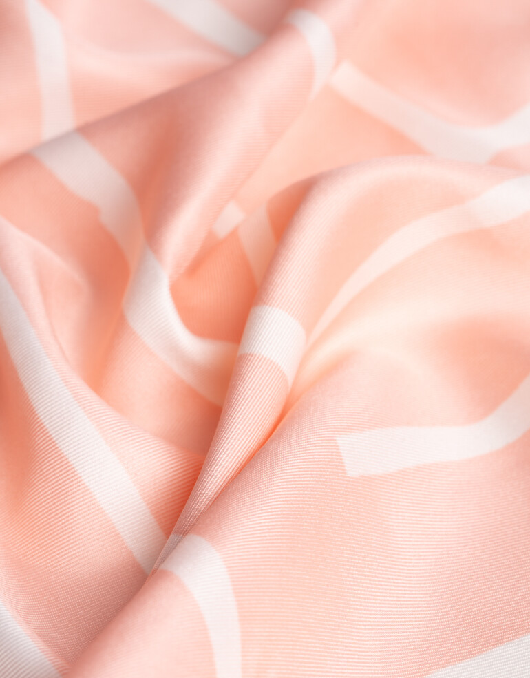 Pañuelos Raso Geométrico Pañuelo Estampado - Combinacion Bicolor