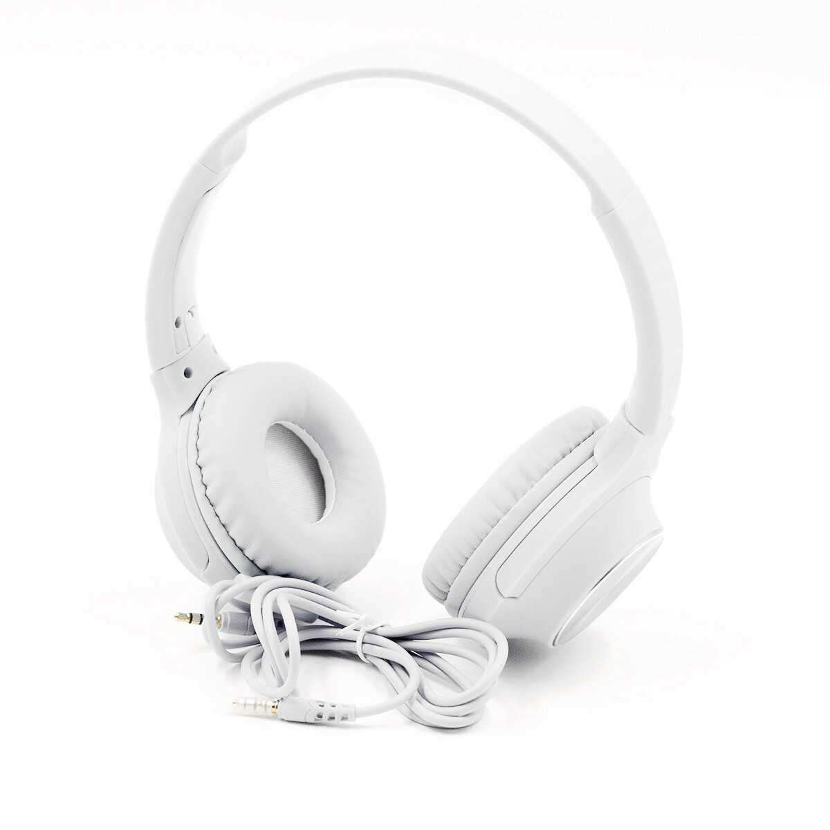 AURICULARES CON CABLE HZ600 DE VINCHA AJUSTABLE BLANCO 