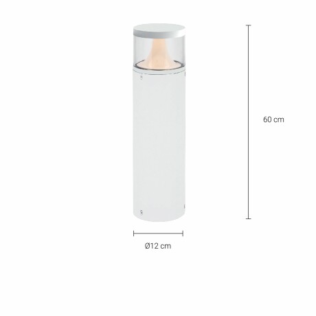 BOLARDO KANE 60 CM Luminaria Bolardo Exterior 9W Kane 60cm Blanco