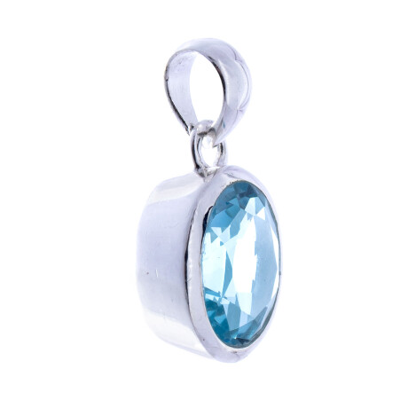 Dije de plata 925 con TOPACIO CELESTE Dije de plata 925 con TOPACIO CELESTE