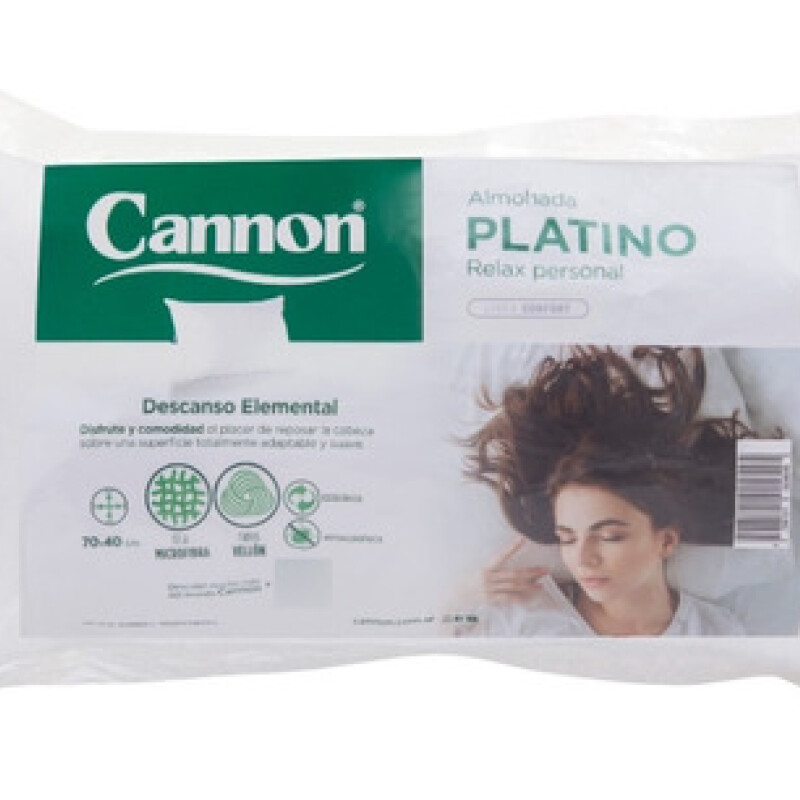 ALMOHADA CANNON PLATINO 70X40 ALMOHADA CANNON PLATINO 70X40