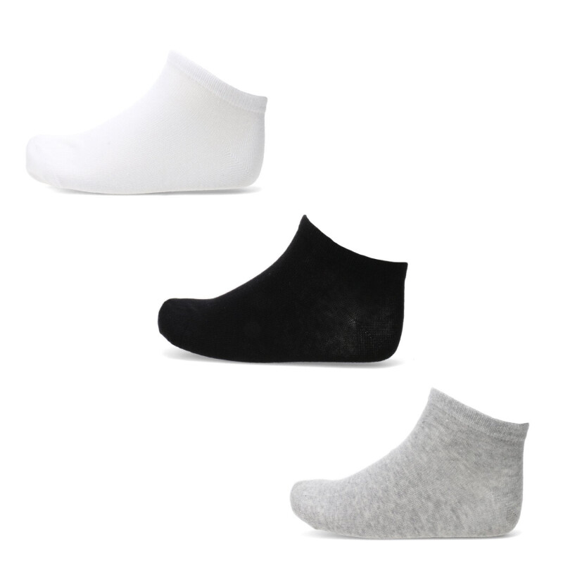 Medias de Mujer Miss Carol Media PLAIN pack x3 Blanco - Negro - Gris