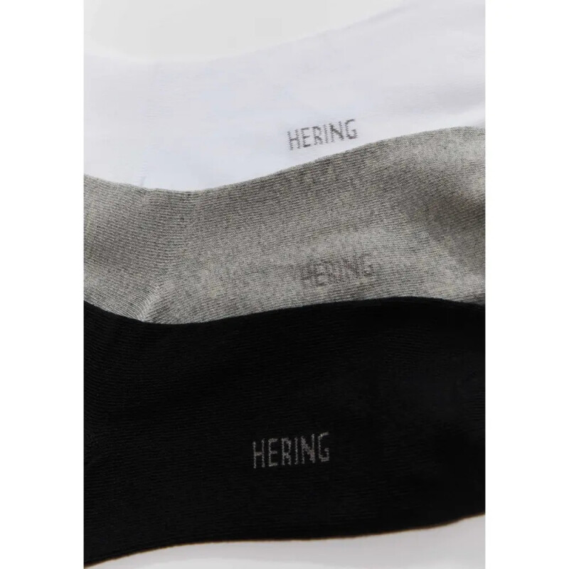 KIT COM 3 PARES MEIAS UNISSEX PRETO/CINZA/BRANCO