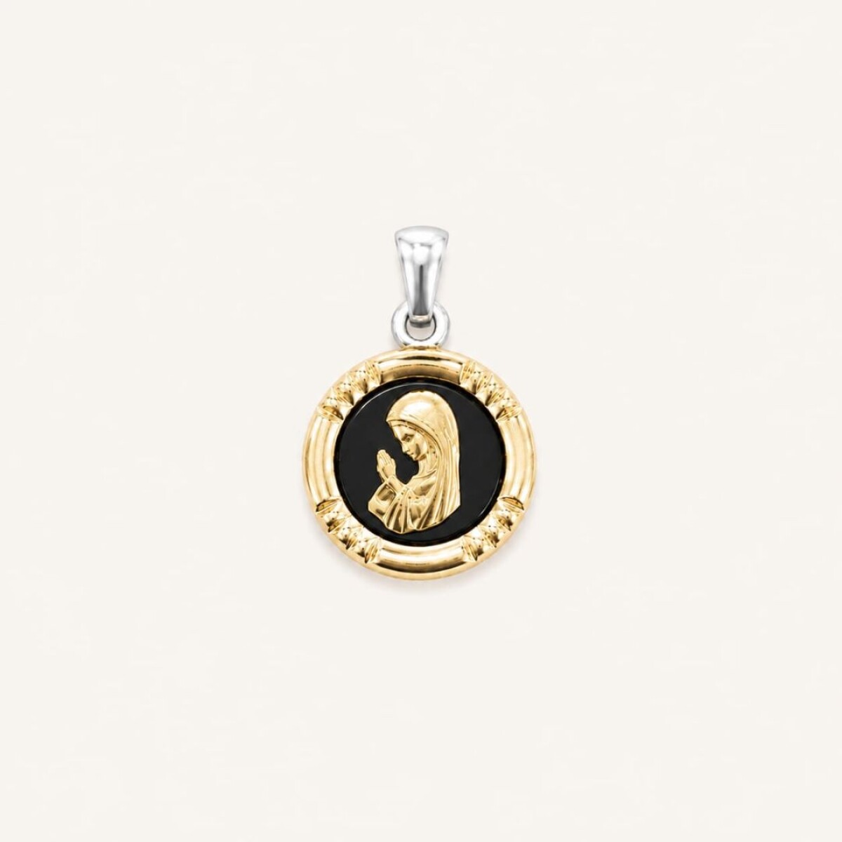 Virgen Niña Onix - Plata y Oro 