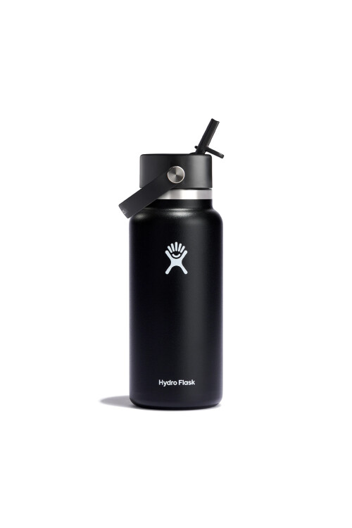 32 OZ WIDE FLEX STRAW CAP Black