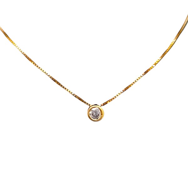 Dije Punto de luz-Oro bajo-Piedra Zirconia-CP8577 conpiedra