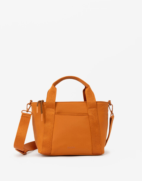City Nylon Cartera City Con Correa - Marron Camel