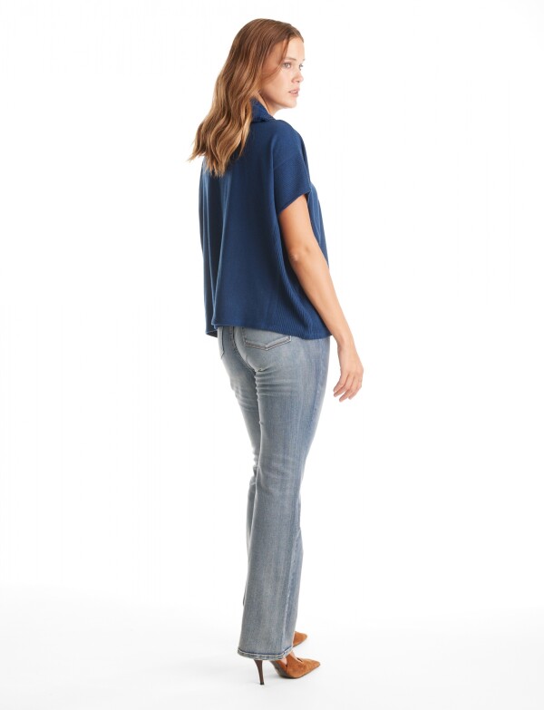 Cardigan Con Cierre AZUL