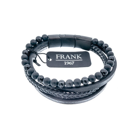 Pulsera cuero y acero, FRANK Pulsera cuero y acero, FRANK