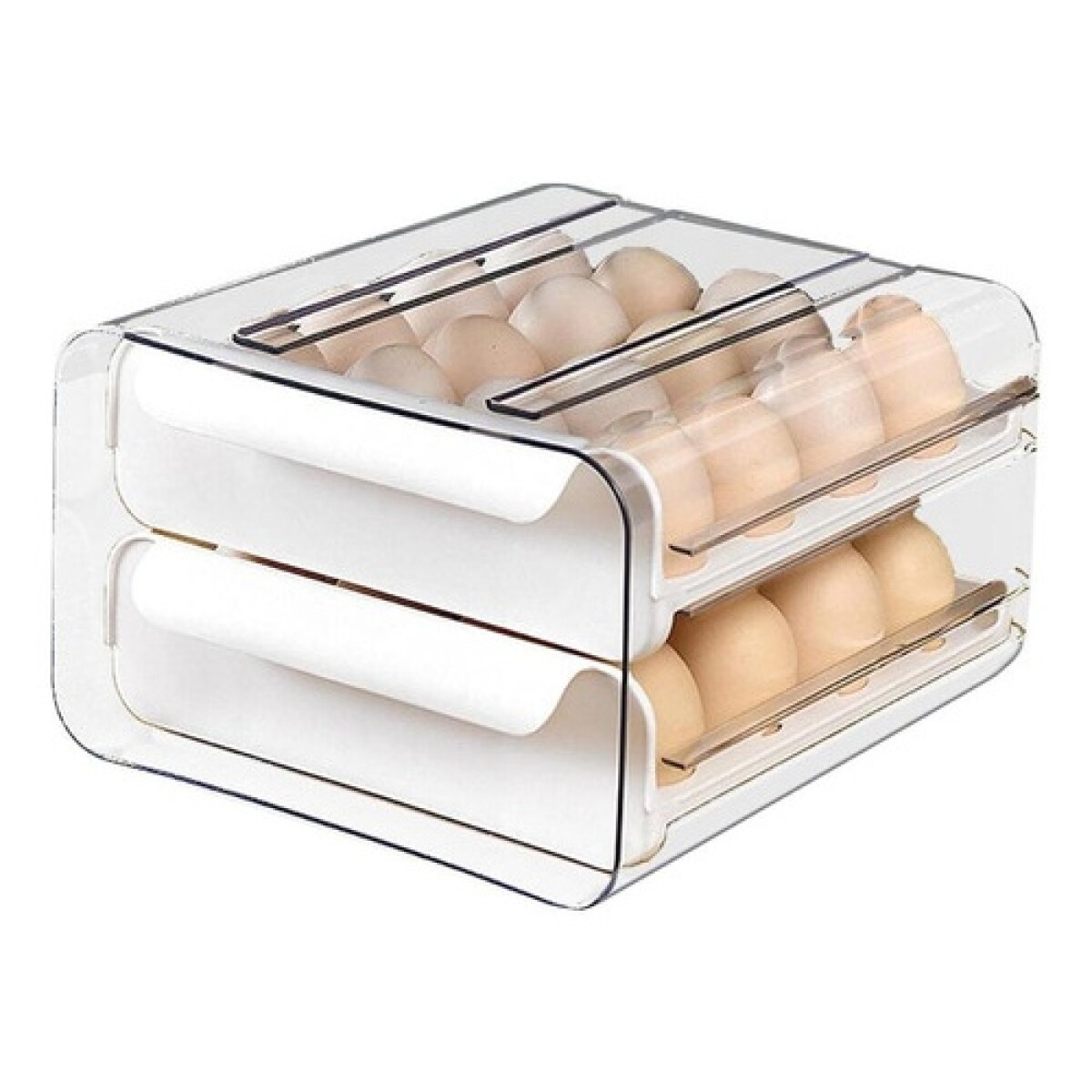 Huevera en plástico para organización hasta 32 ud 