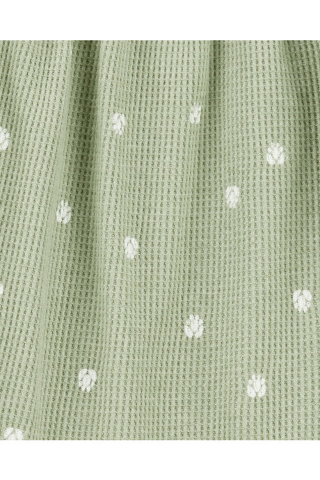 Set dos piezas de algodón, pantalón acampanado y body, diseño floral Sin color