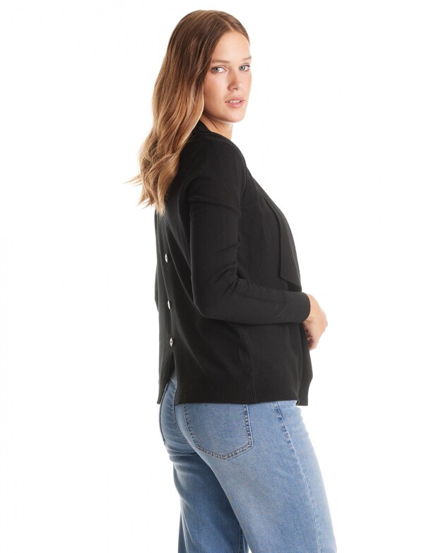 Cardigan Espalda Botones NEGRO