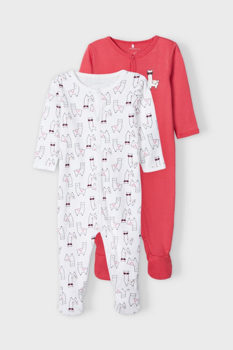 Pack X2 Pijama Estampado Claret Red