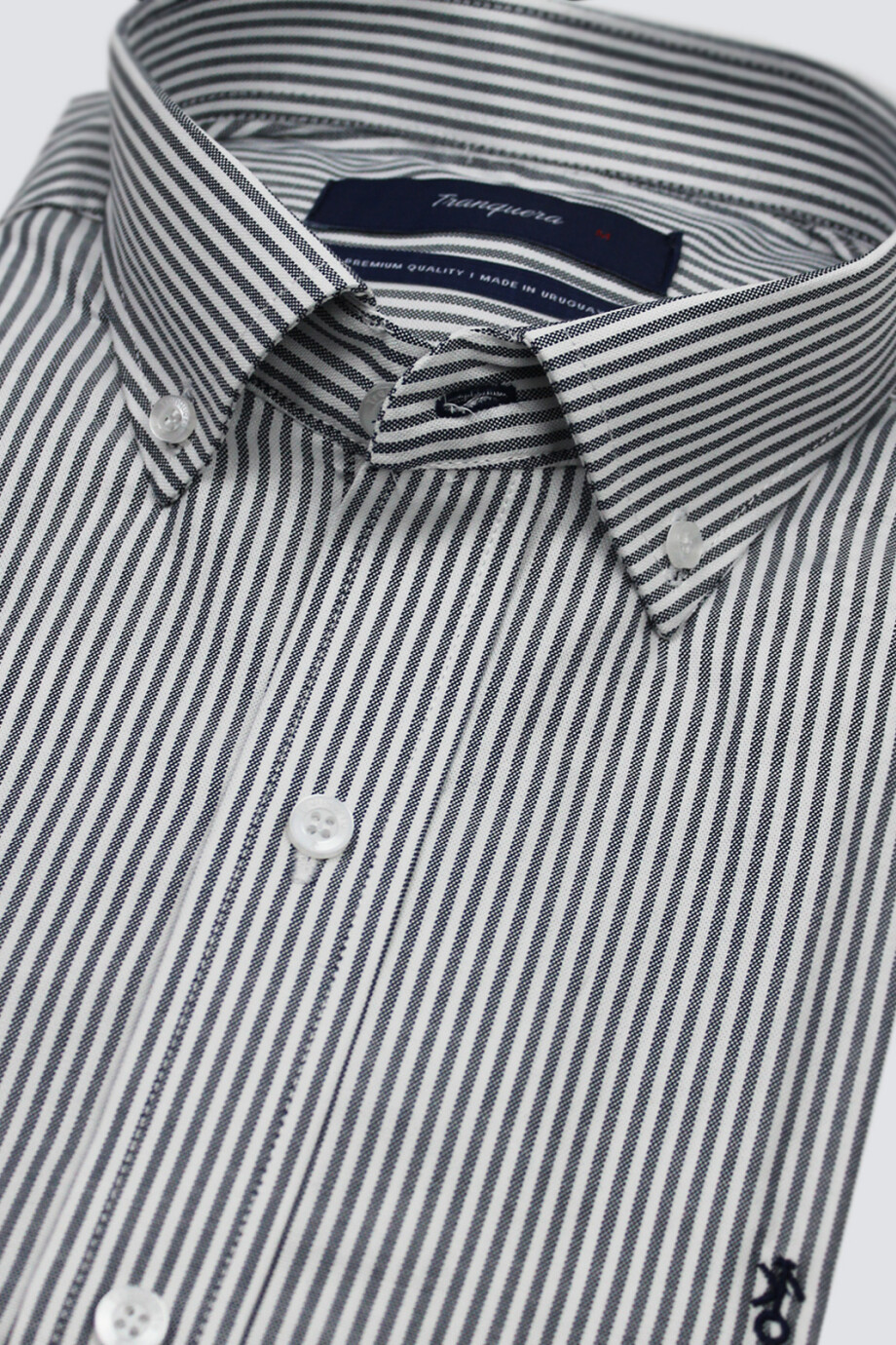 Camisa de Hombre Premium Rayada Raya Gris