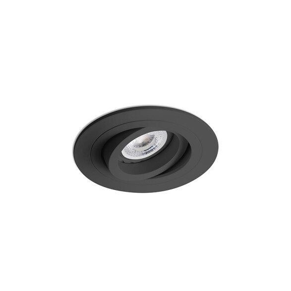 Downlight redondo negro orientable s/zoc Ø92mm FA2047