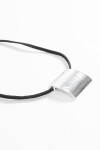 Collar cordón dije geométrico plateado