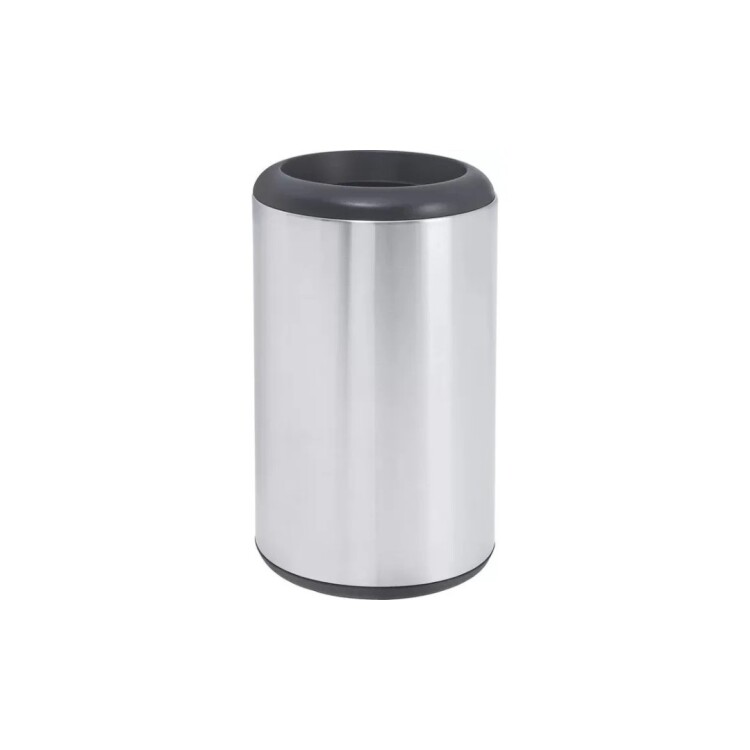 PAPELERA TACHO BASURA TRAMONTINA 31 LITROS PLATEADO