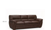 Sillon Livintus 3 Cuerpos Cuero Natural Cafe