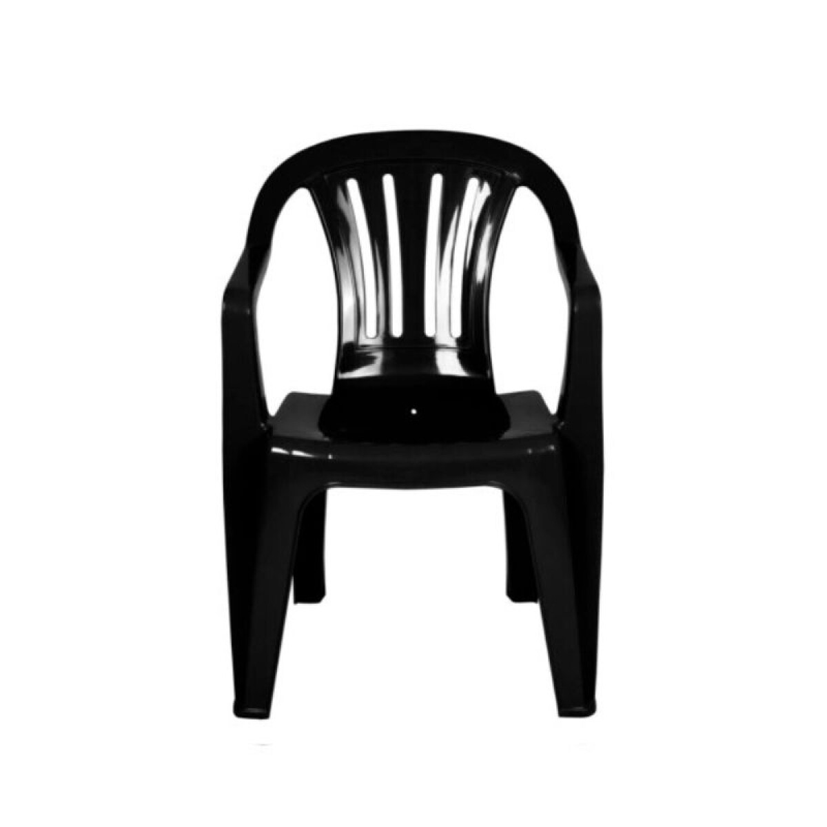 SILLA PLASTICO ALTEA NEGRA CON POSA BRAZOS POLTRONA MOR 