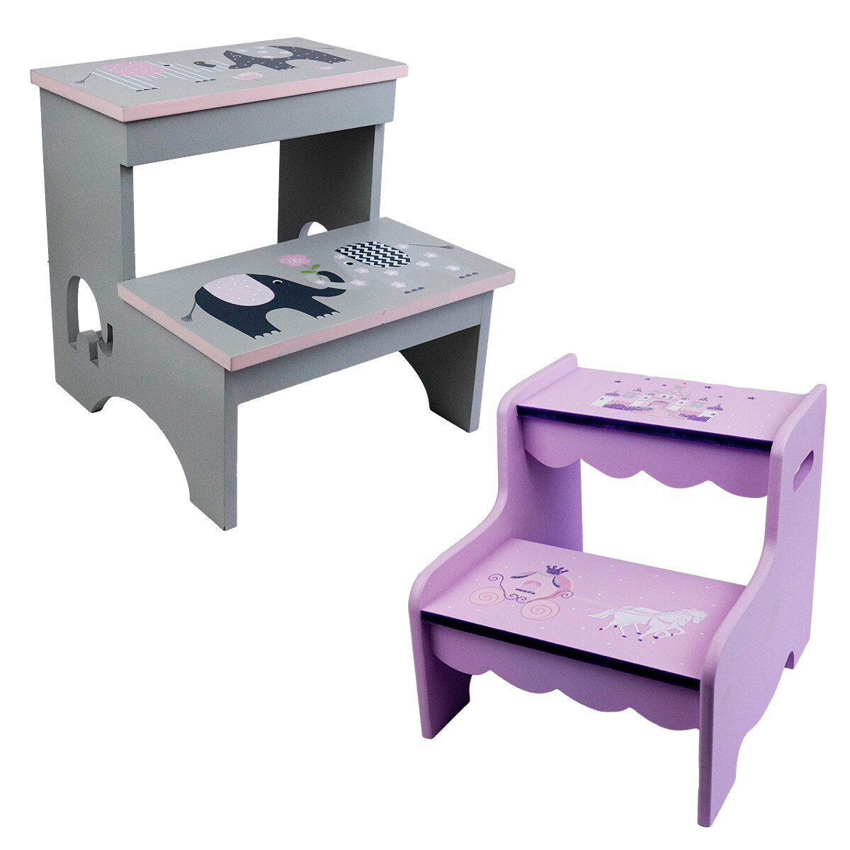 Banco escalera infantil de madera 