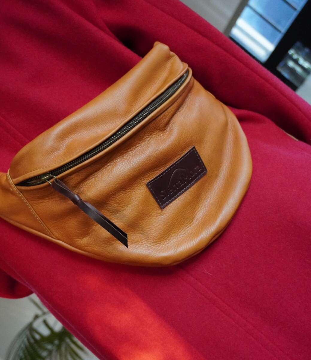 Leather Fanny Pack - Camel 