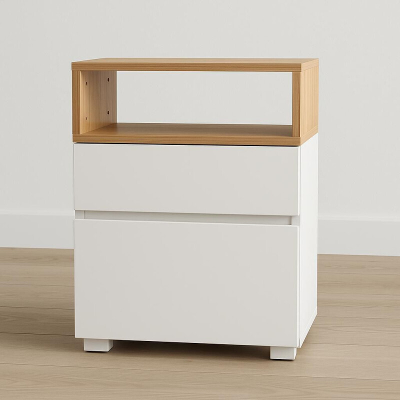 Mesa De Luz Moderna Funcional Con Cajón Y Puerta Bahía Blanco