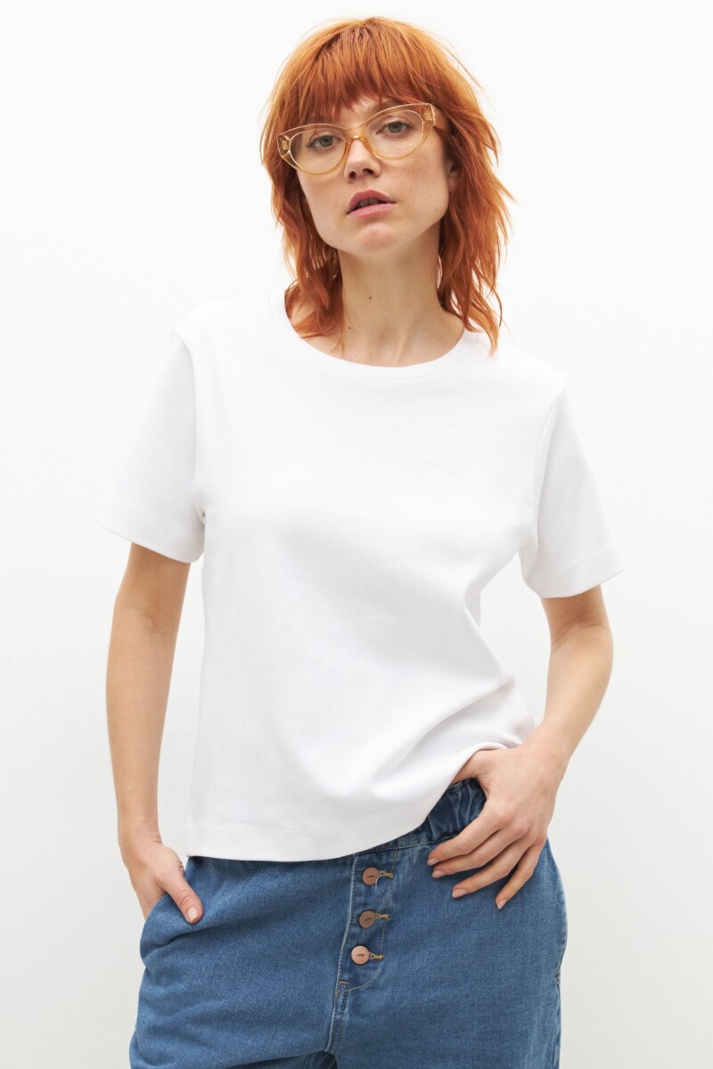 Remera escote base - blanco 