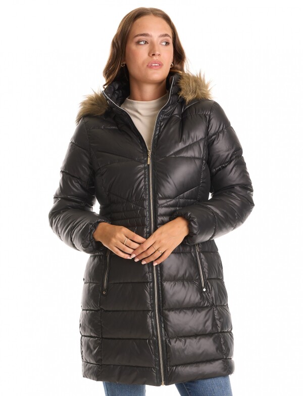 Campera Abrigo Calce Entallado NEGRO