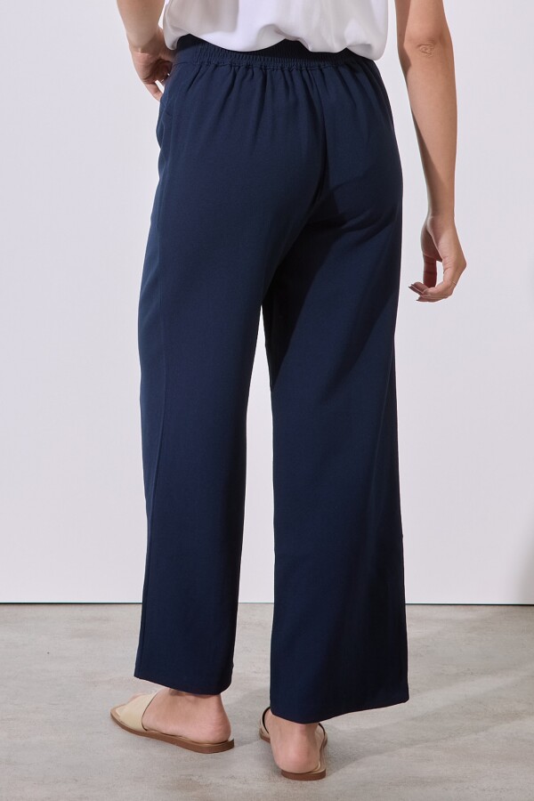 Pantalon Crepe Recto AZUL