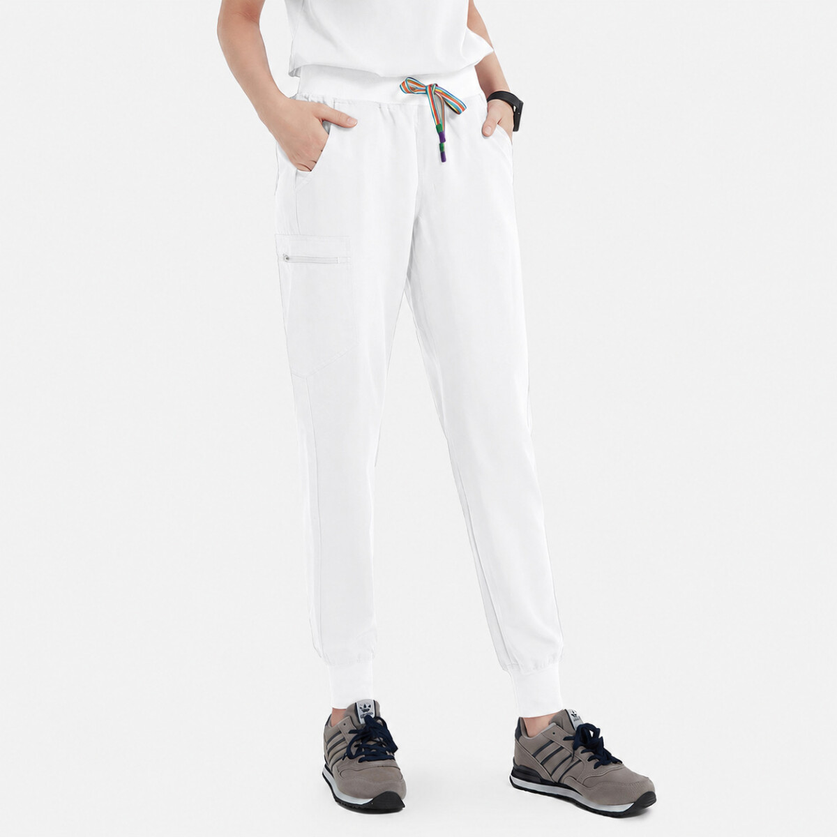 PANTALON KORI DAMA CON PUÑO - blanco 
