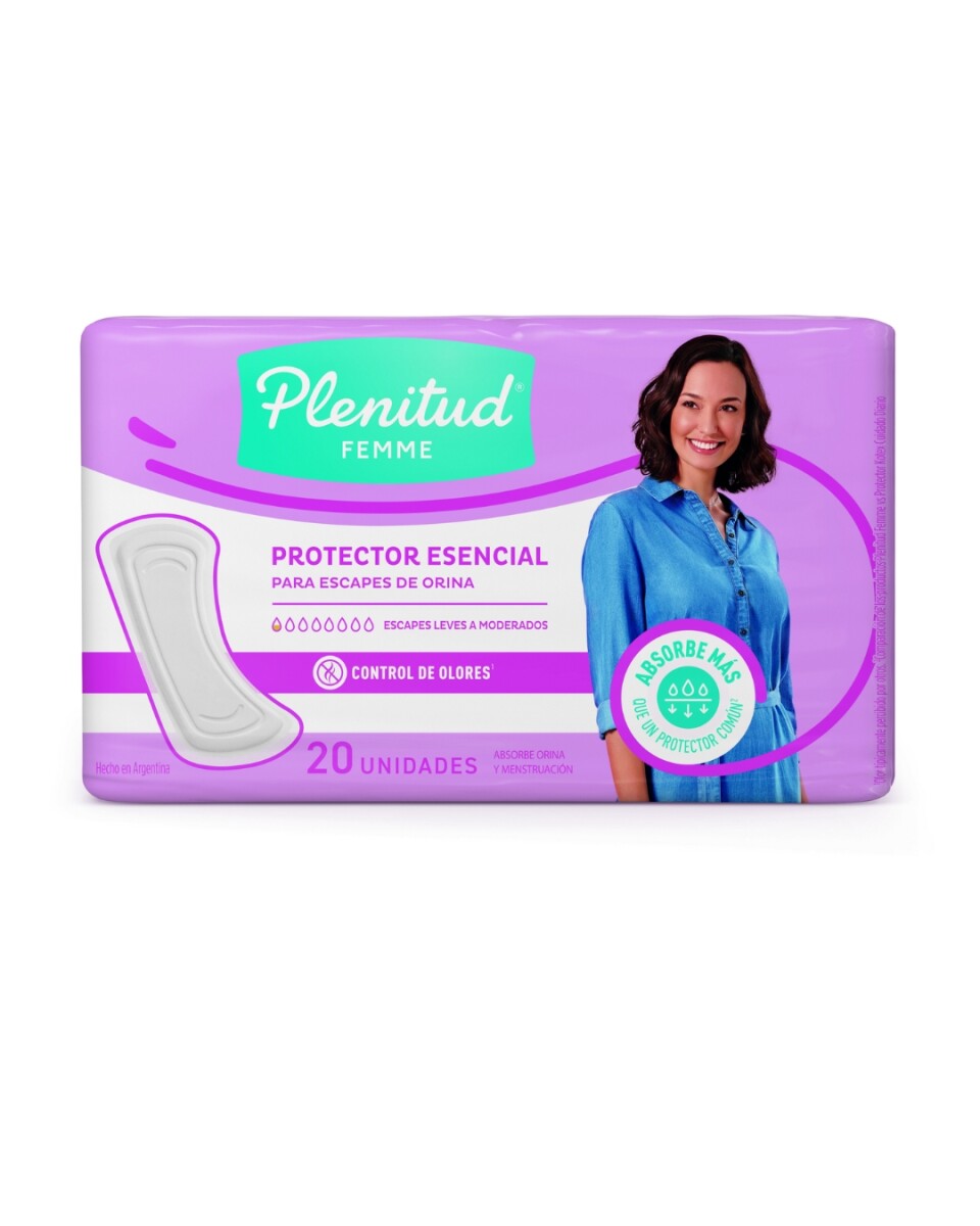 Plenitud Protectores Diarios Esencial Femme 20 Unidades – Comodidad y Protección Diaria 