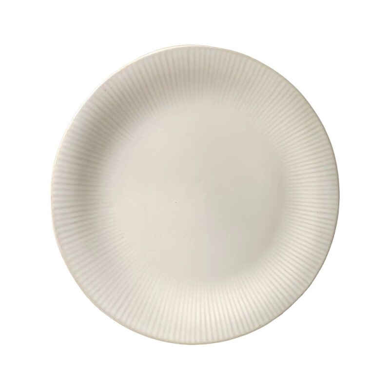 Plato De Mesa D27Cm-Rayitas Natural PLATO DE MESA D27CM RAYITAS NATURAL