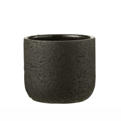 MACETA CERAMICA NEGRO RUSTIC